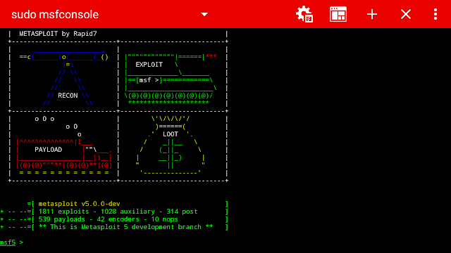 Metasploit para Andrax